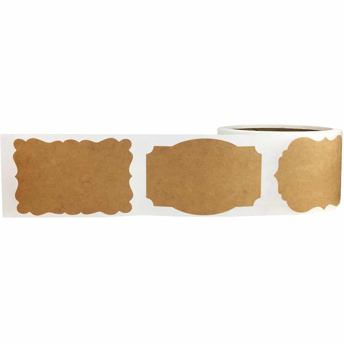 Minimalist Blank Natural Brown Kraft Gift Tag Stickers