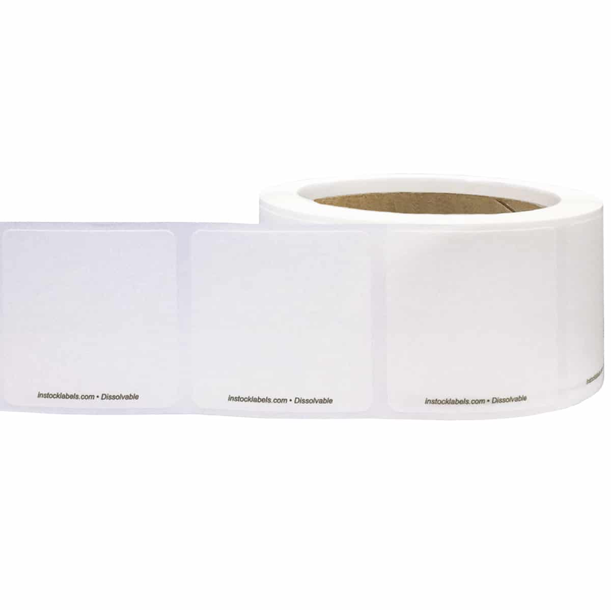 Dissolvable Writable Blank Stickers Square 2"