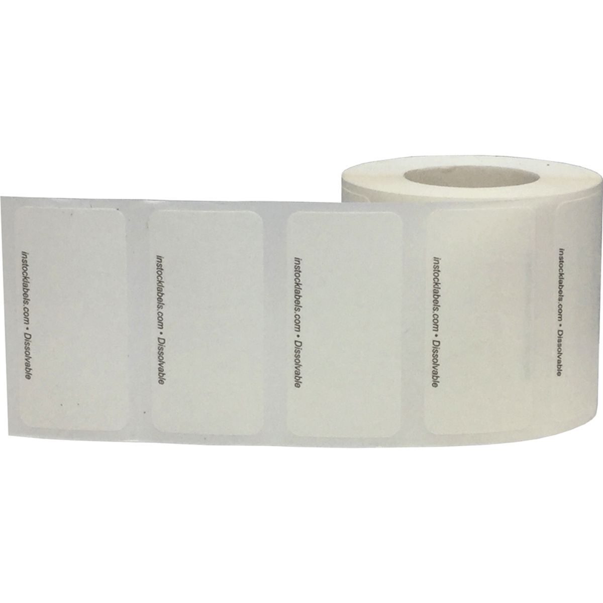 Rectangle Dissolvable Writable Blank Labels 1" x 2"