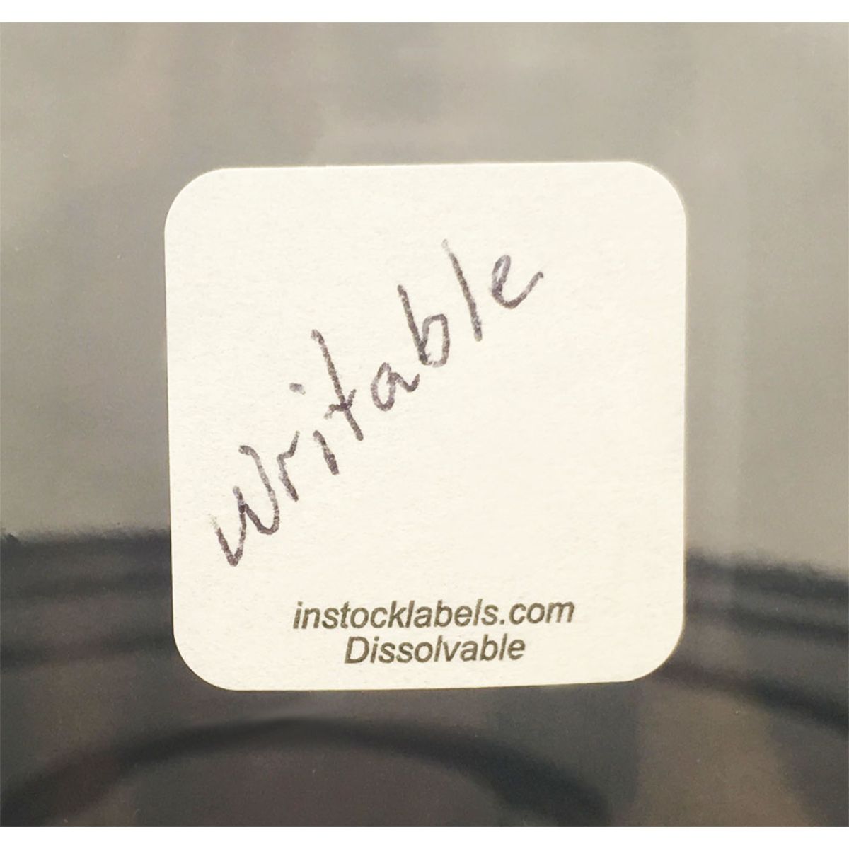 Dissolvable Blank Square Labels 1"