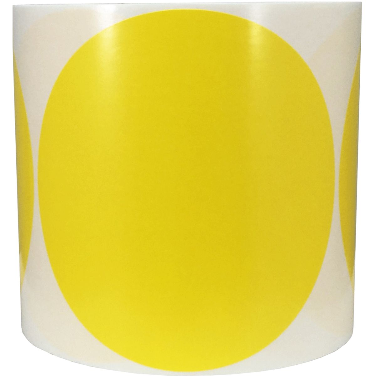 Large Yellow Colored Labels 5" Round