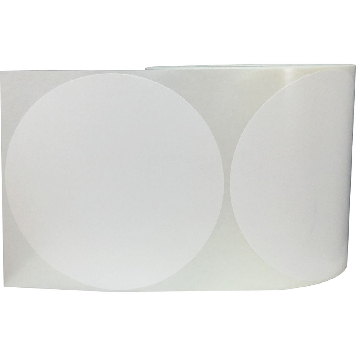 Large White Colored Labels 5" Round