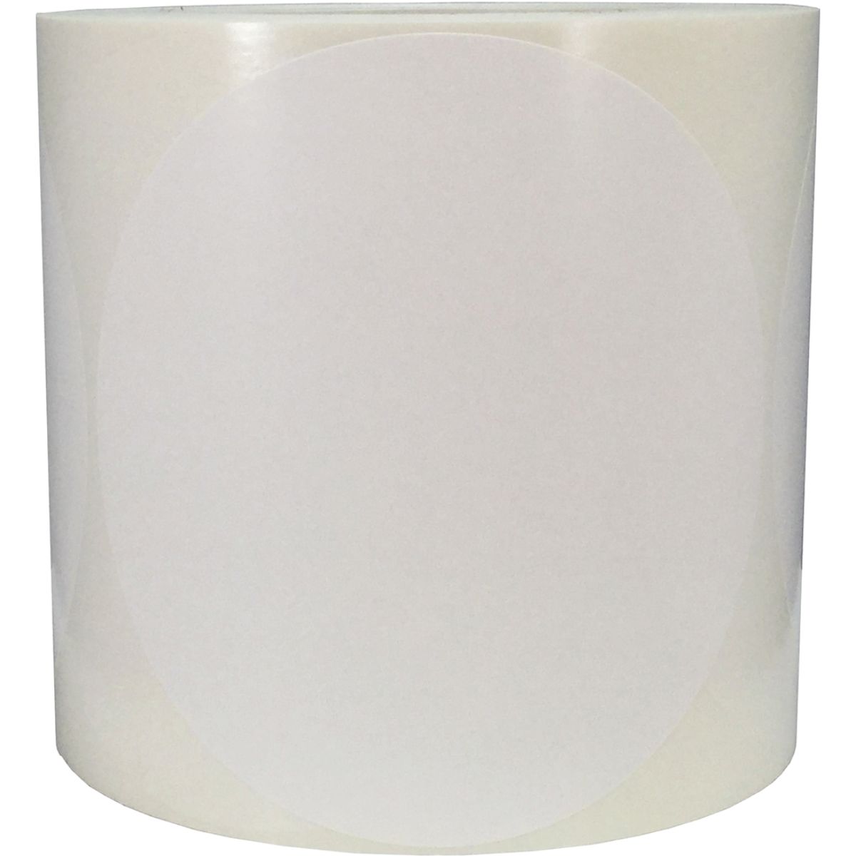 Large White Colored Labels 5" Round