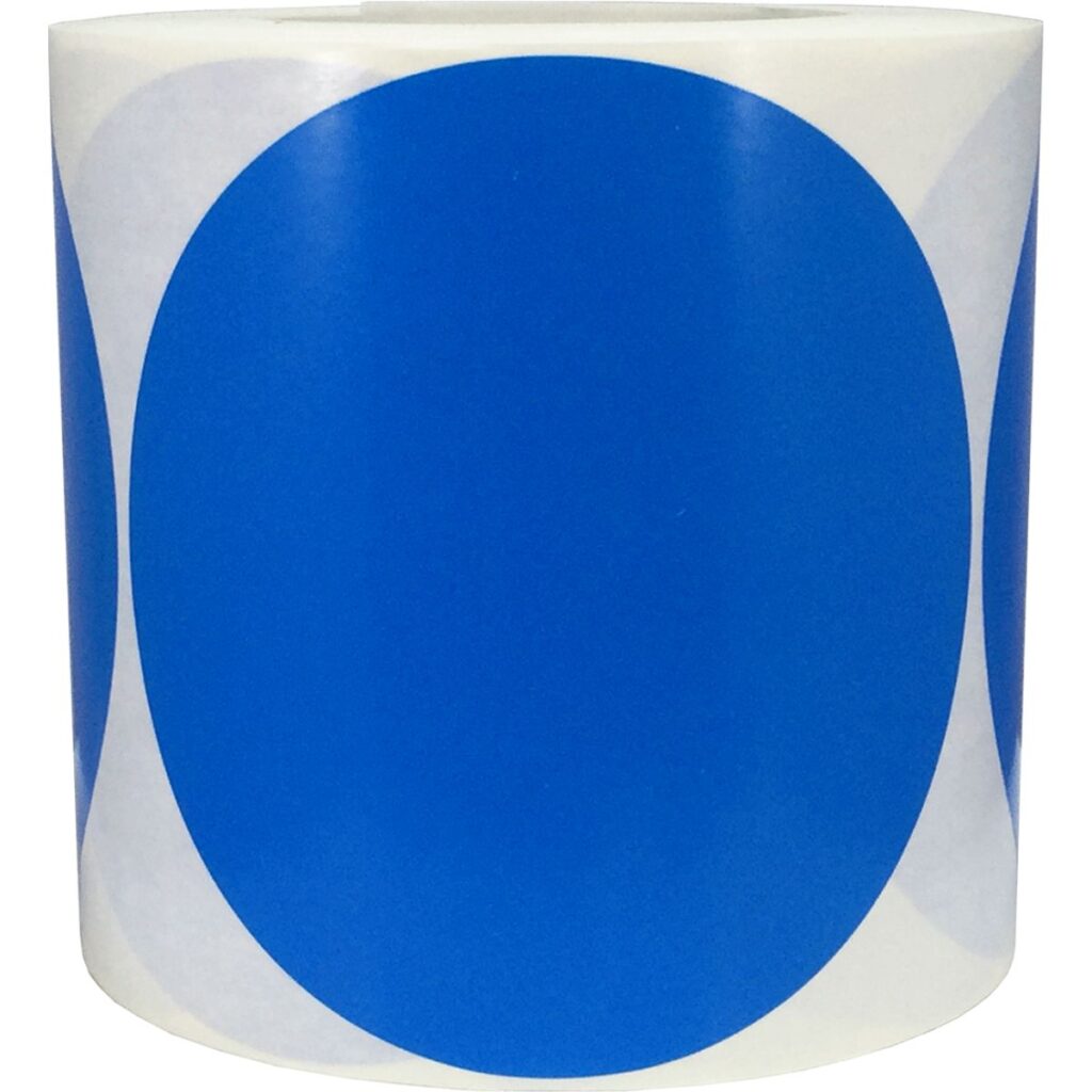 Large Blue Colored Labels 5