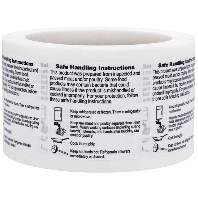 Safe Handling Instruction for Food Stickers | InStockLabels.com