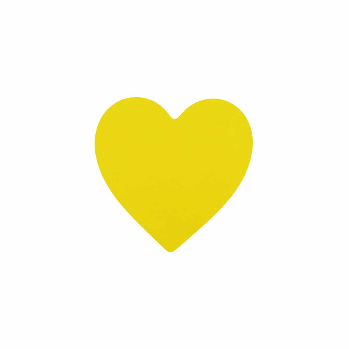 Yellow Heart Stickers 1" Inch