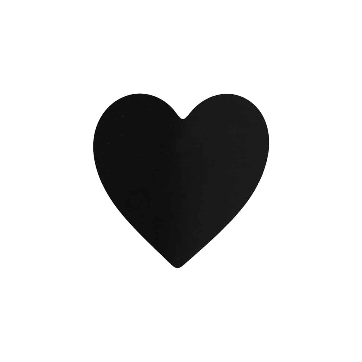 Black Heart Stickers 1" Inch