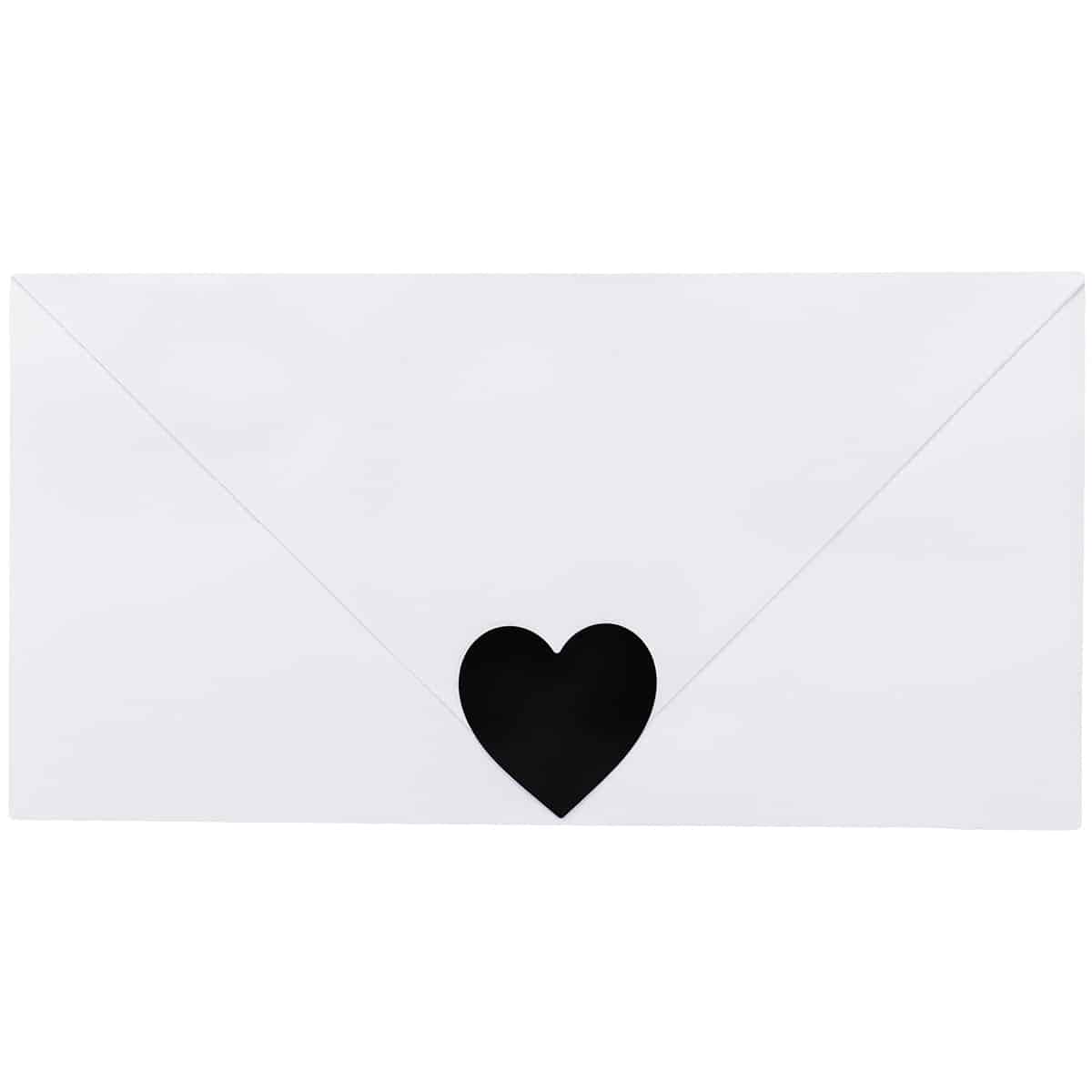 Black Heart Stickers 1" Inch