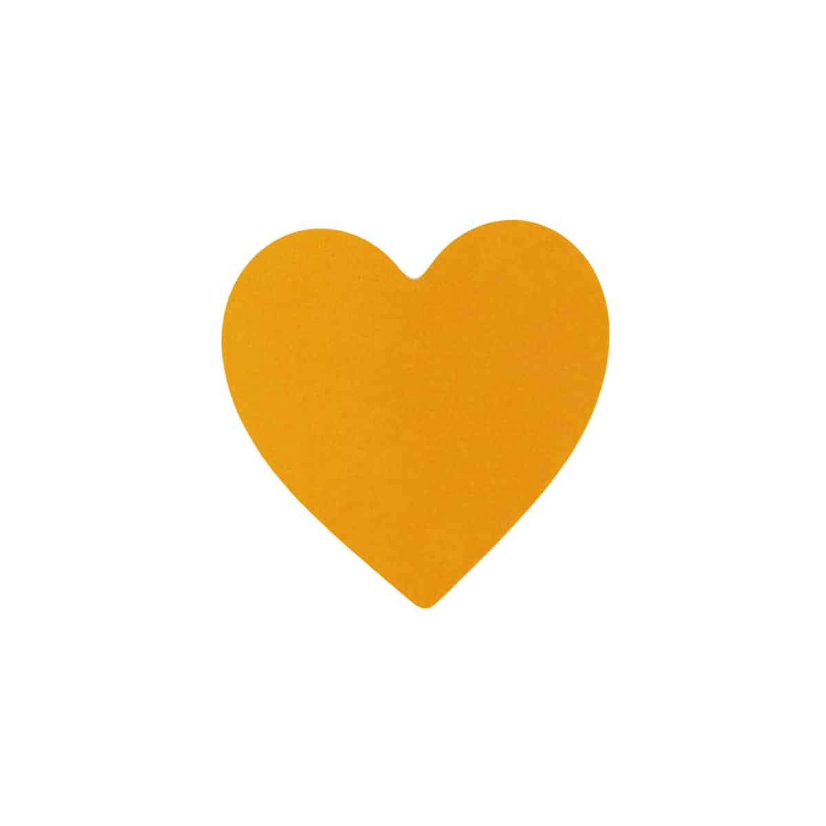 Orange Heart Stickers 1" Inch