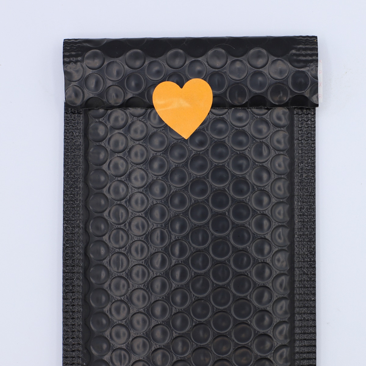 Orange Heart Stickers 1" Inch