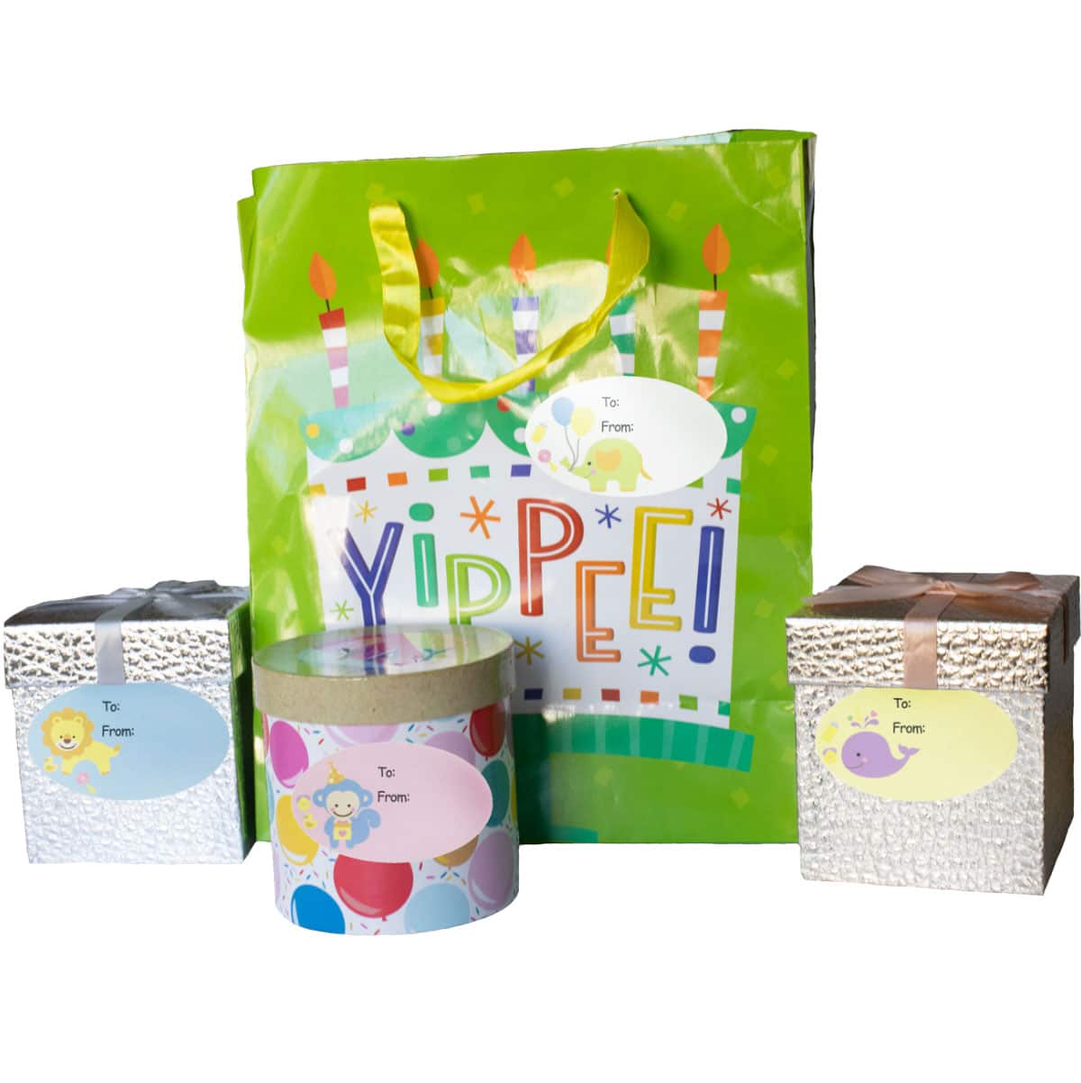 Baby Shower Gift Tag Stickers Variety 1.5" x 2.5" QTY 100