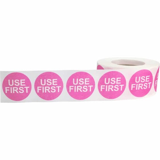 Use First Pink Label Use First Dissolvable Pink Labels 1
