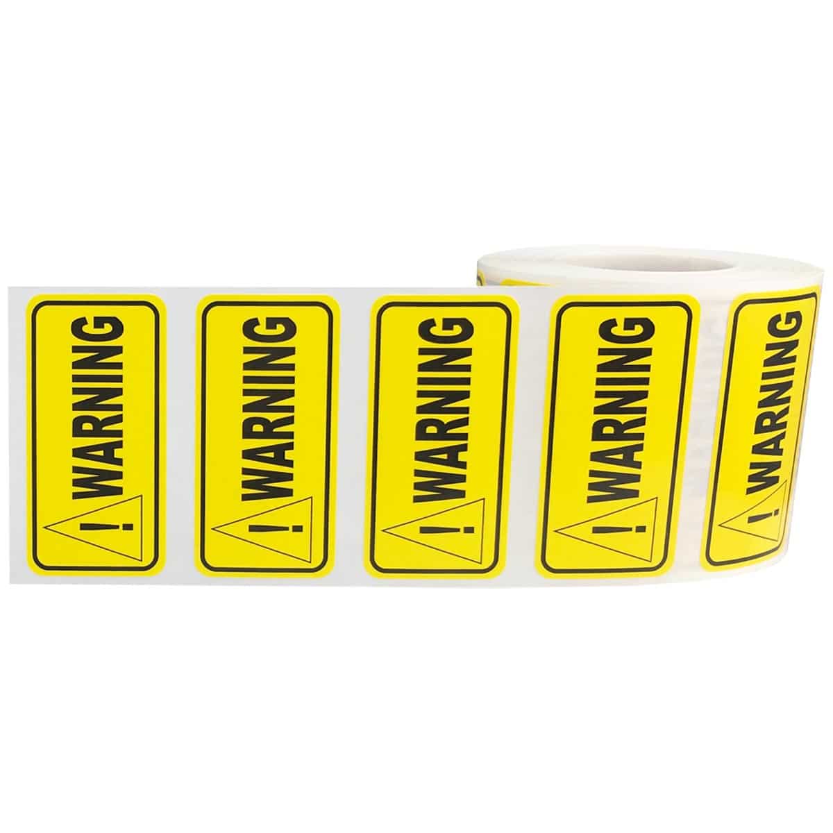 Small Yellow Warning Labels