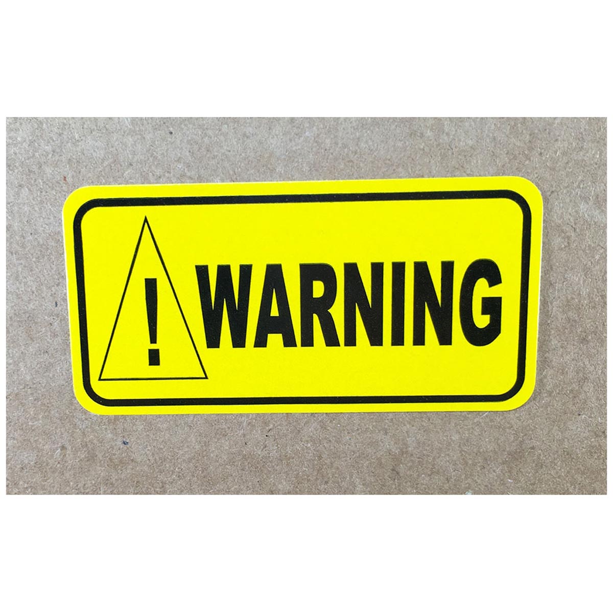 Small Yellow Warning Labels