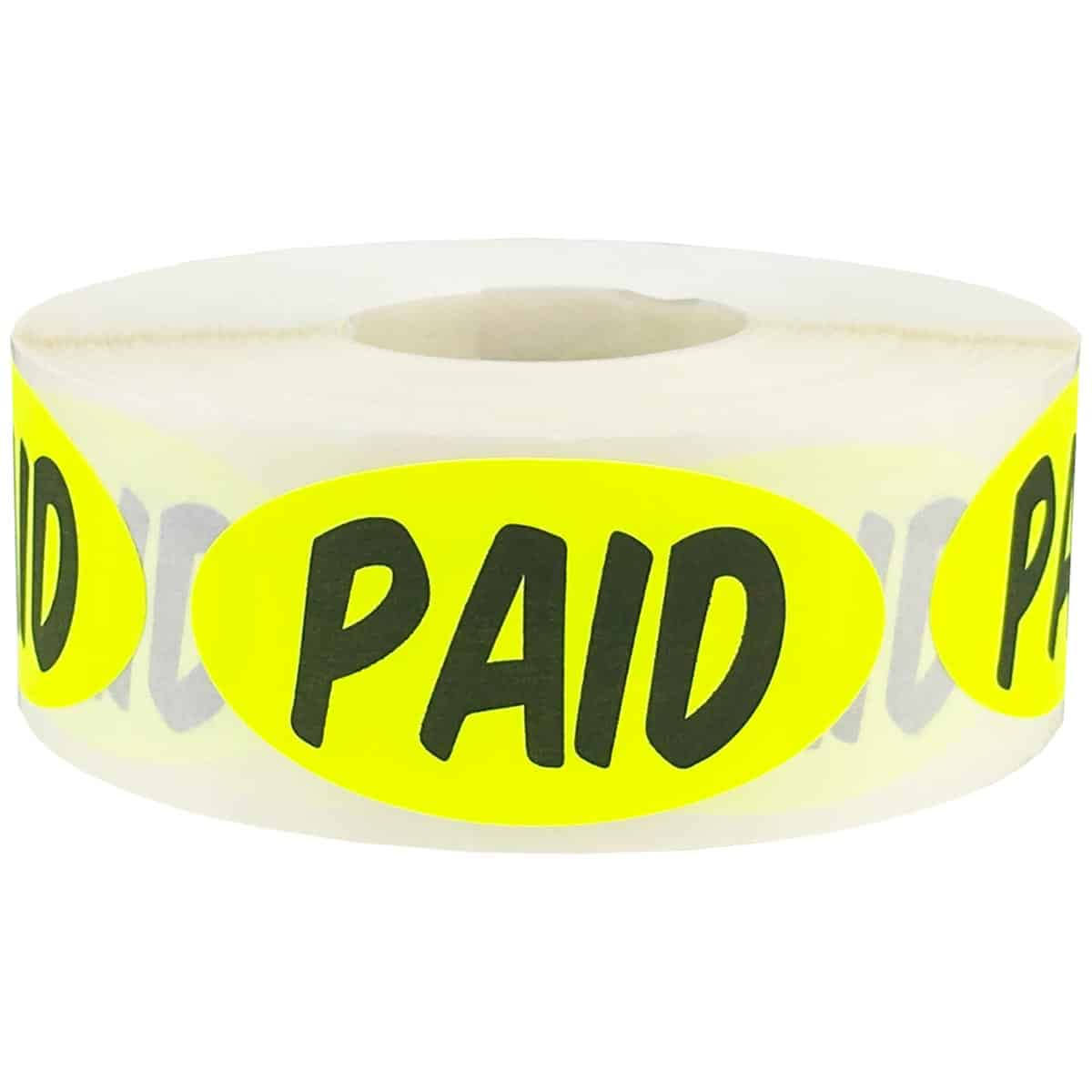 Paid Stickers | Fluorescent Yellow and Black