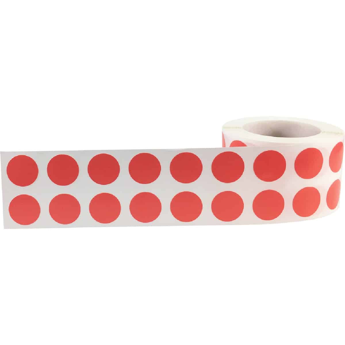 Small Coral Dot Stickers 1/2" Round