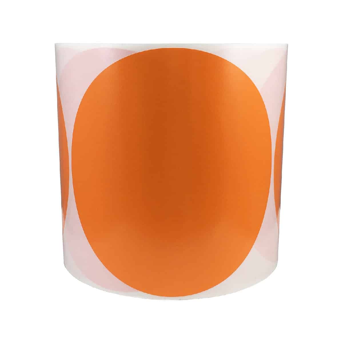 Large Orange Colored Labels 5" Round