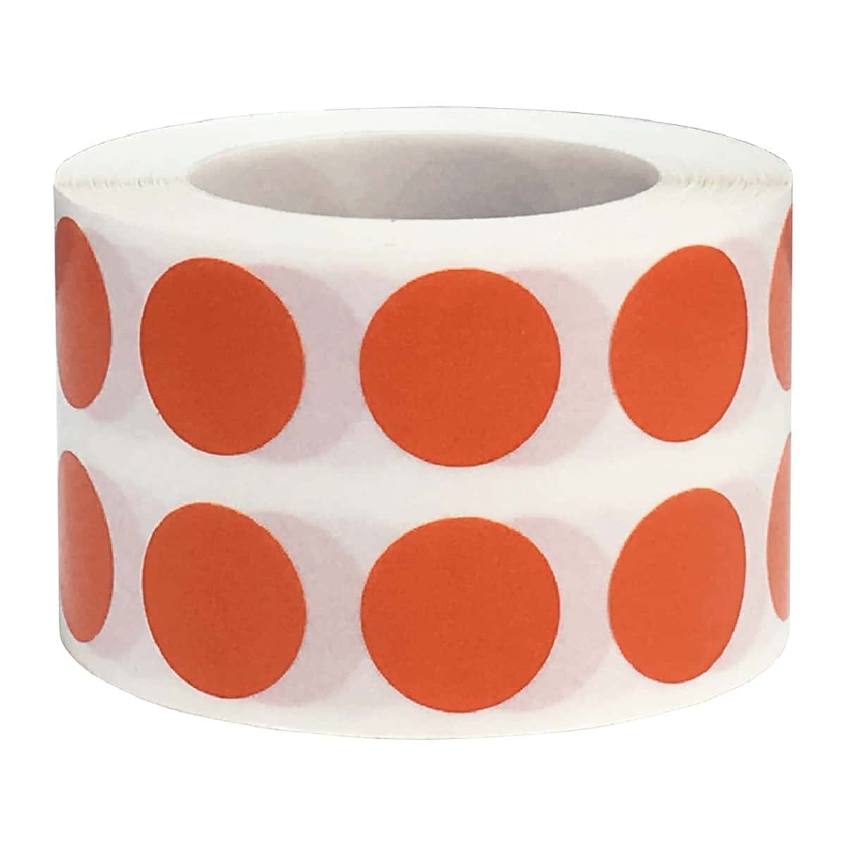 Small Burnt Orange Dot Stickers 1/2" Round