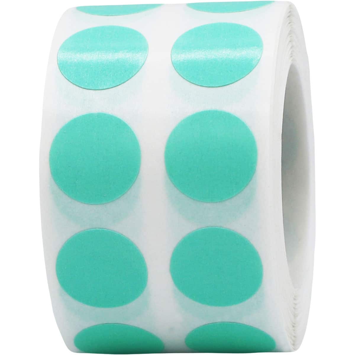 Small Wintergreen Dot Stickers 1/2" Round