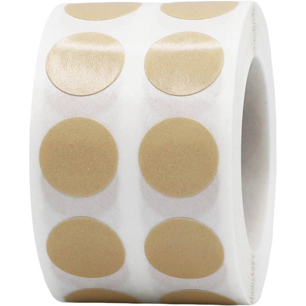 Small Beige Dot Stickers 1/2