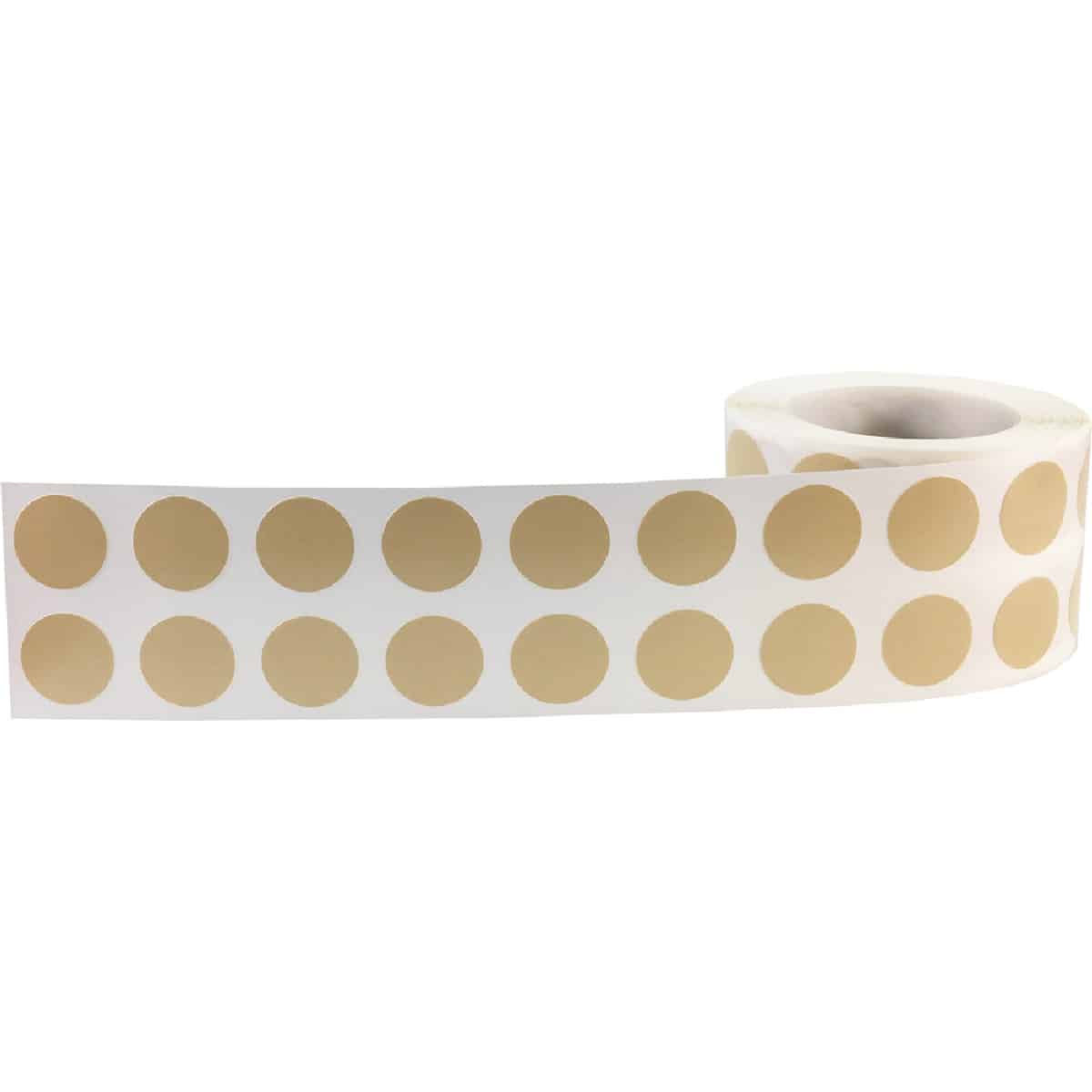 Small Beige Dot Stickers 1/2" Round