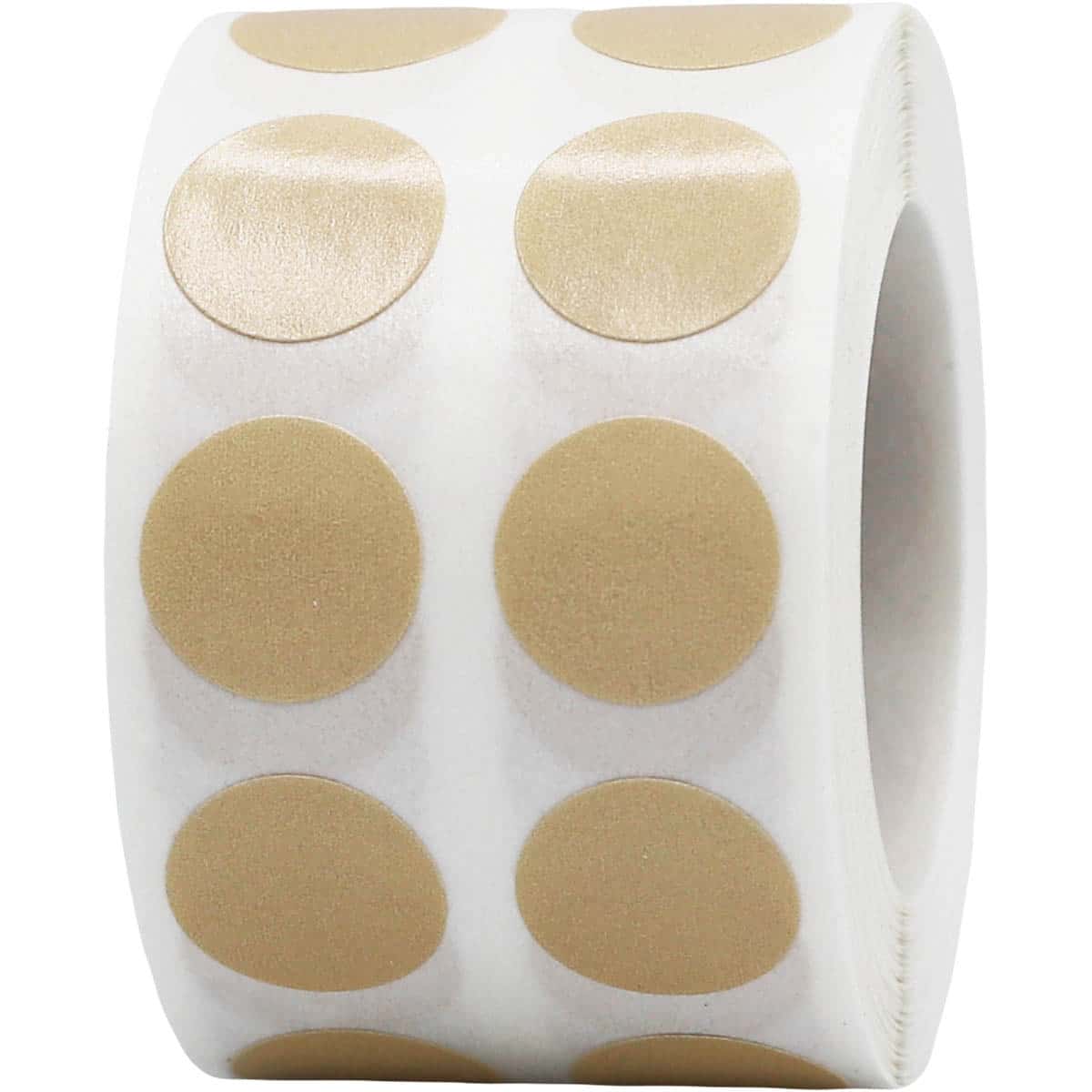 Small Beige Dot Stickers 1/2" Round