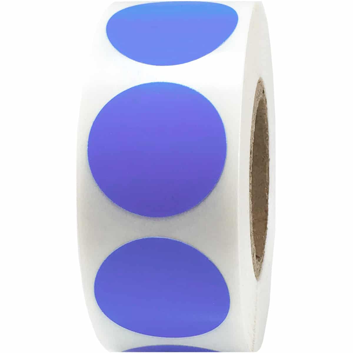 Periwinkle Color Code Labels 3/4" Round