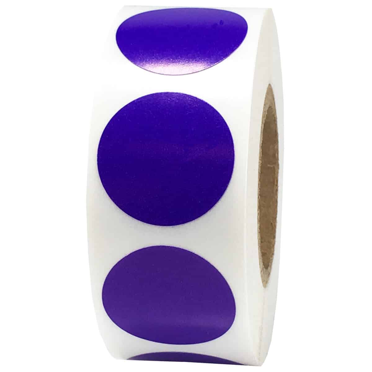 Grape Color Code Labels 3/4" Round