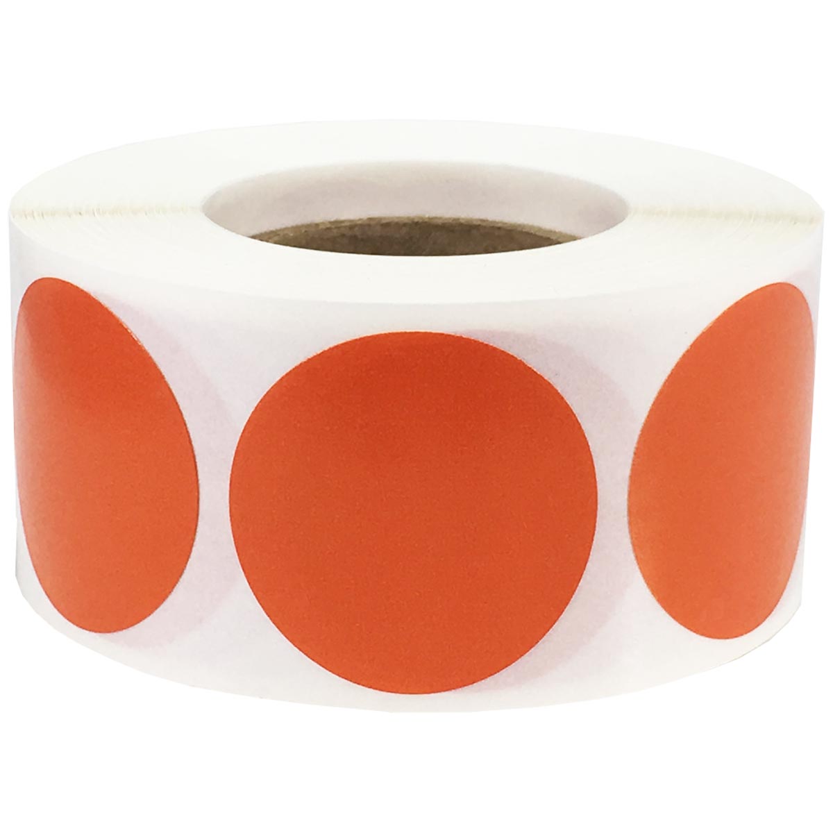 Burnt Orange Colored Labels 1" Round