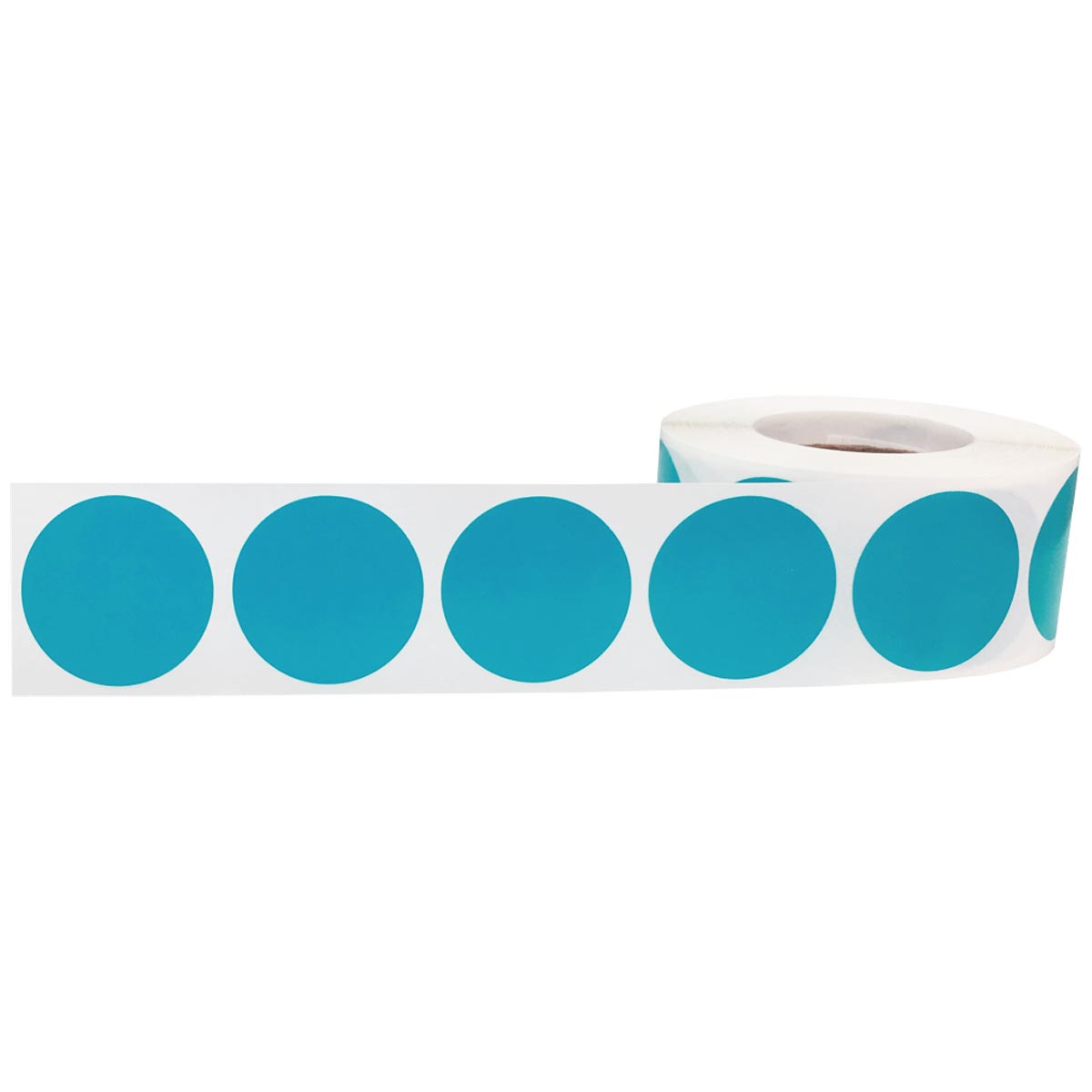 Aqua Colored Labels 1" Round