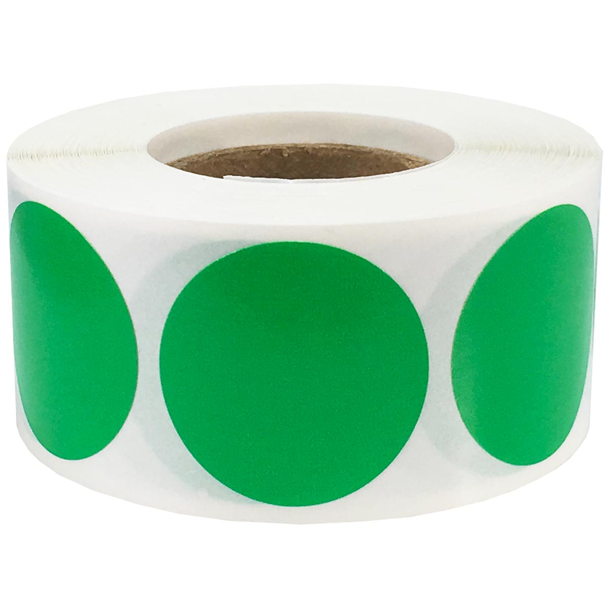 Spring Green Colored Labels 1" Round