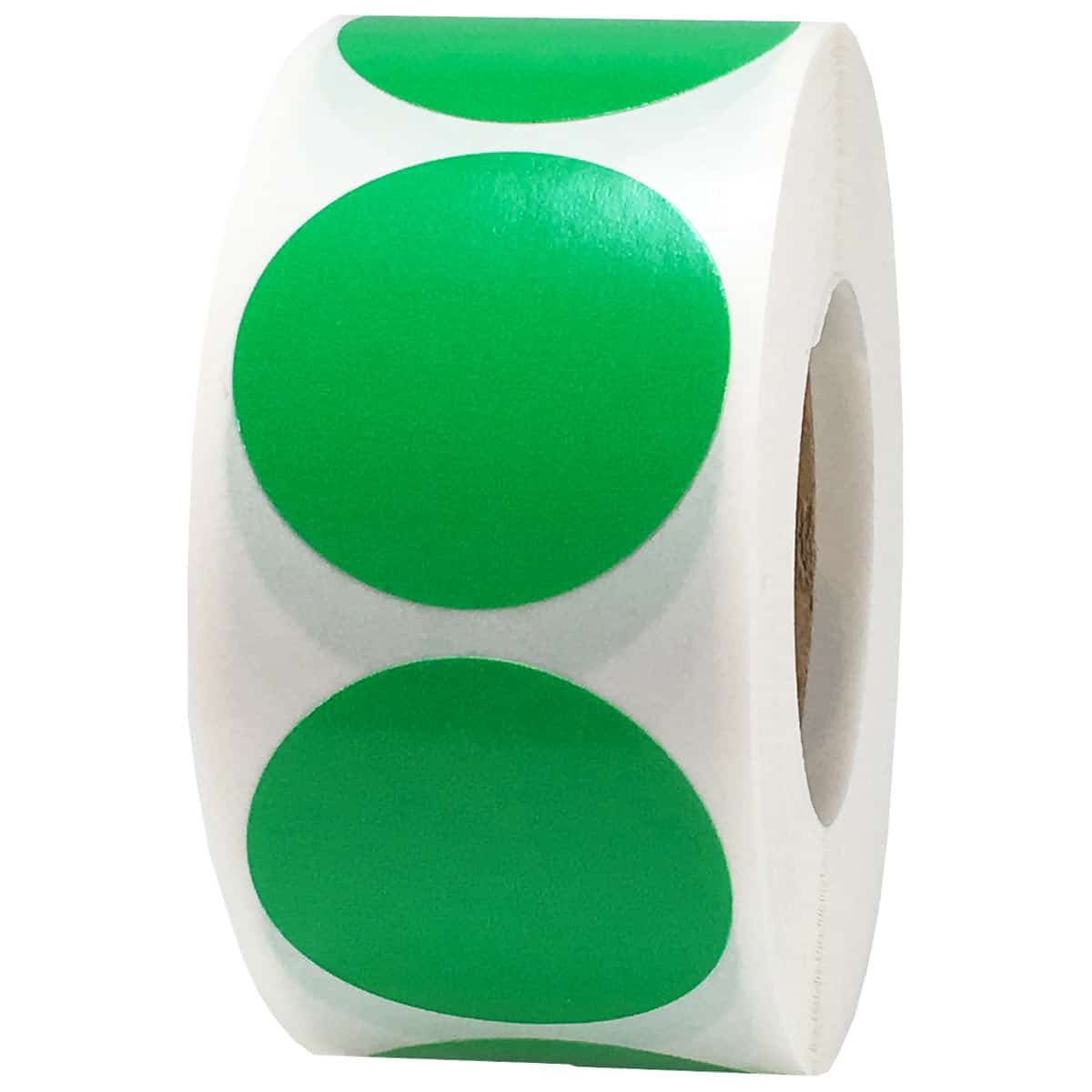 Spring Green Colored Labels 1" Round