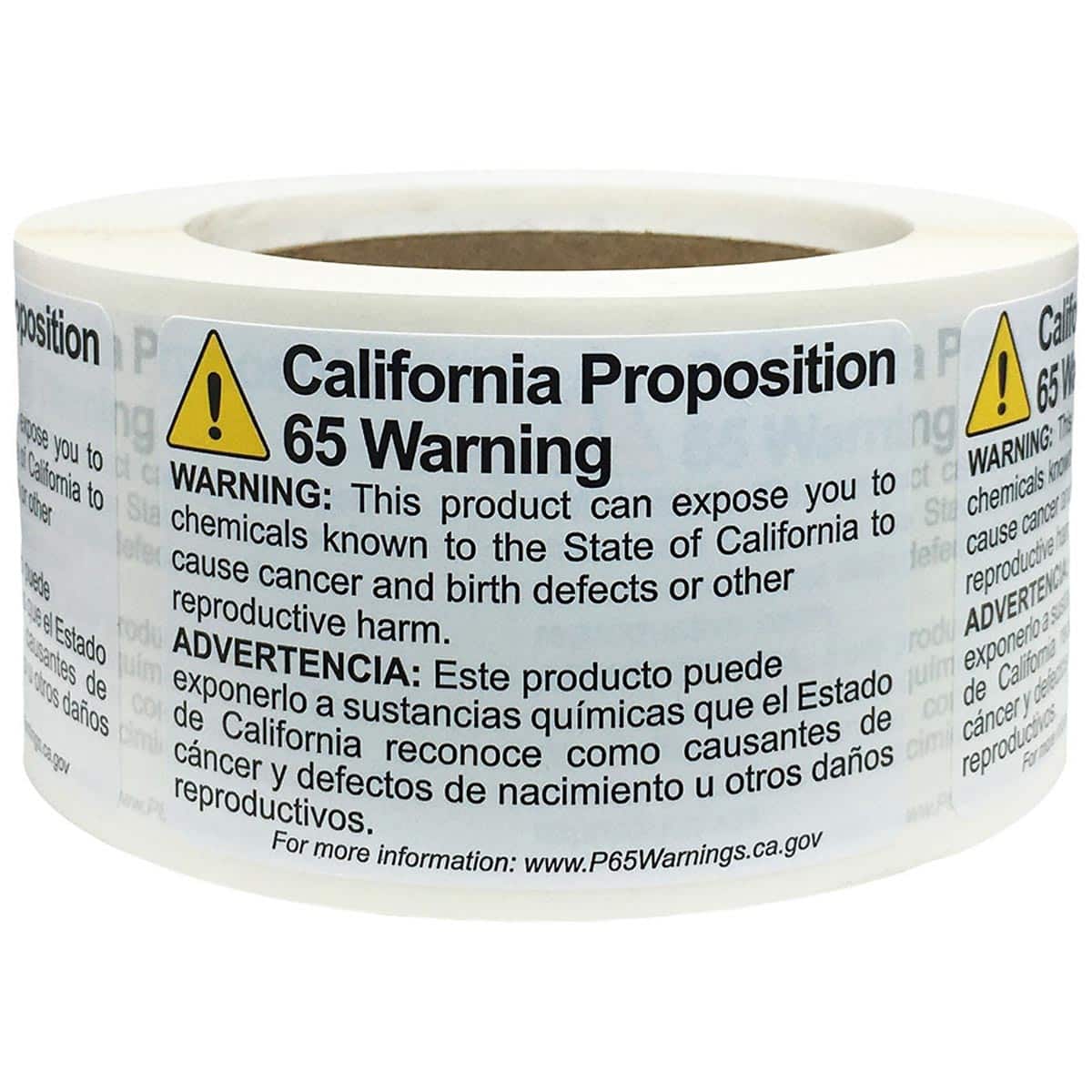 Generic California Prop 65 Labels English/Spanish