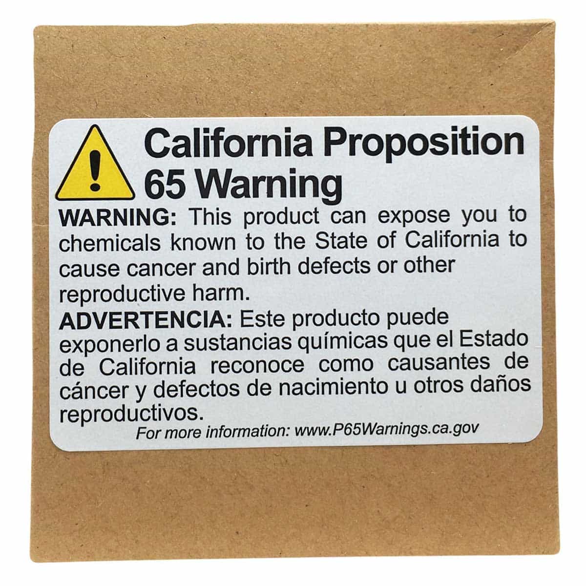 Generic California Prop 65 Labels English/Spanish