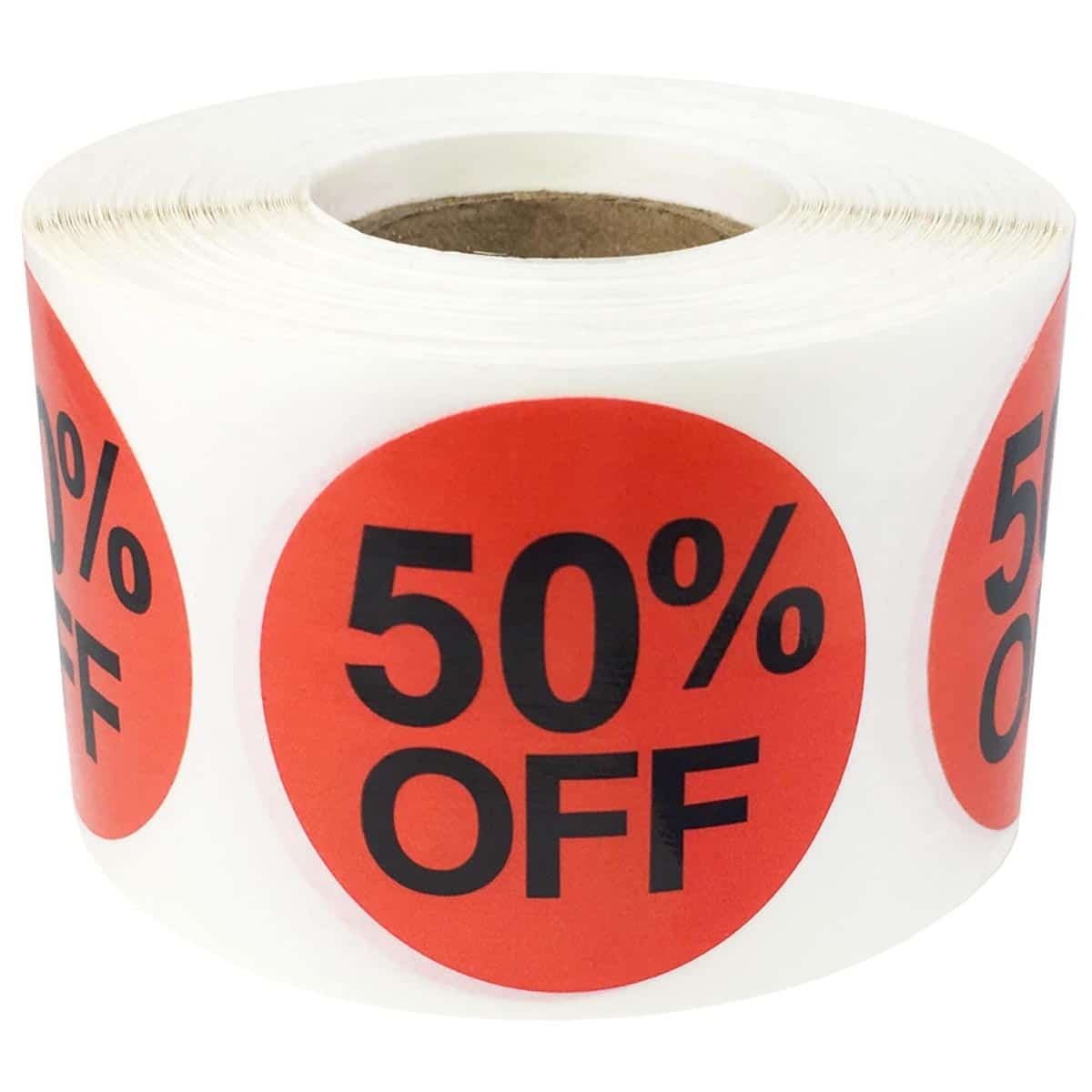 50 Percent Off Labels 1.5"