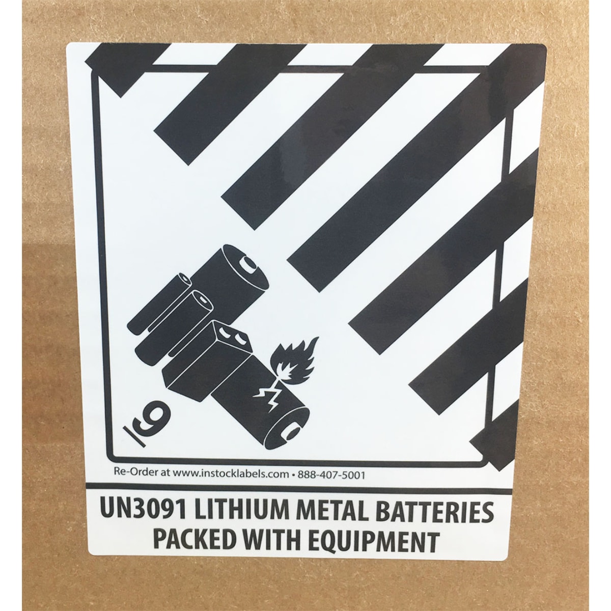 Laminated Lithium Metal Batteries Packed With Equipment UN3091 Hazard Class 9