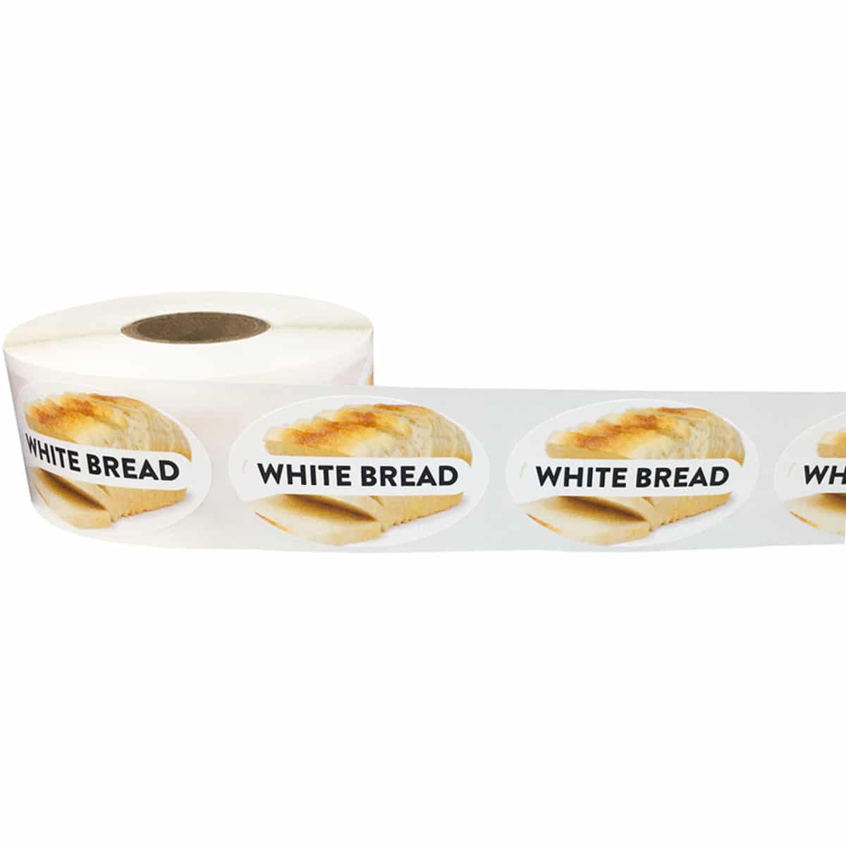 Baked Goods Labels with Real Images of White Bread