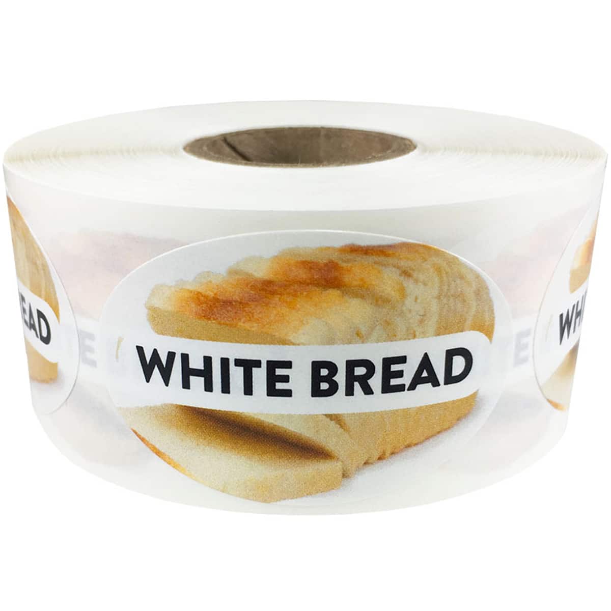 Baked Goods Labels with Real Images of White Bread