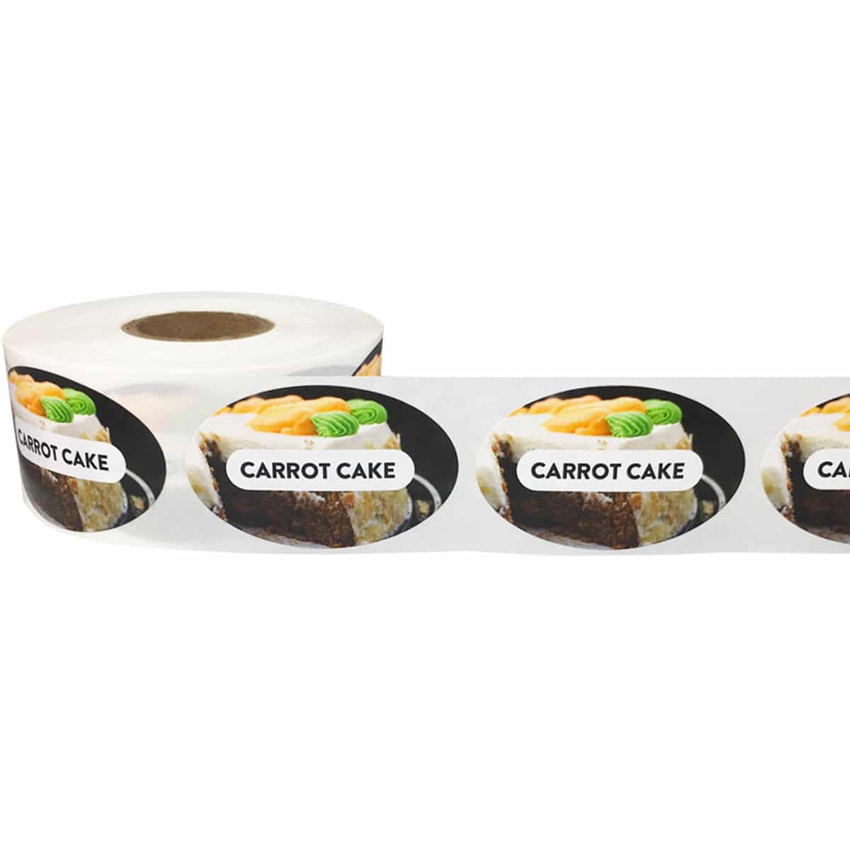 Carrot Cake Bakery Labels with Real Images