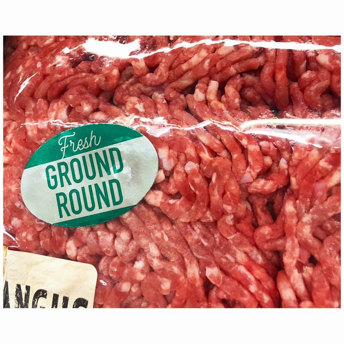 Fresh Ground Round Meat Labels