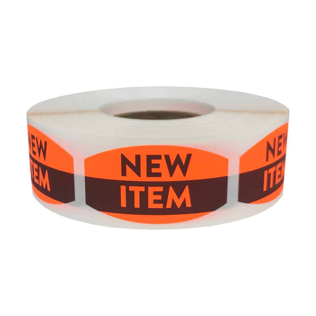 Sale Stickers That Say New Item | For Retail Stores | InStockLabels.com