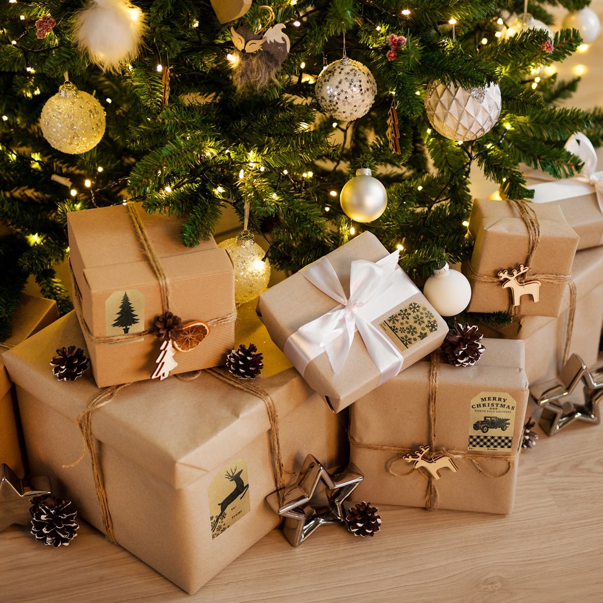 Country Kraft Merry Christmas Gift Tags QTY 25