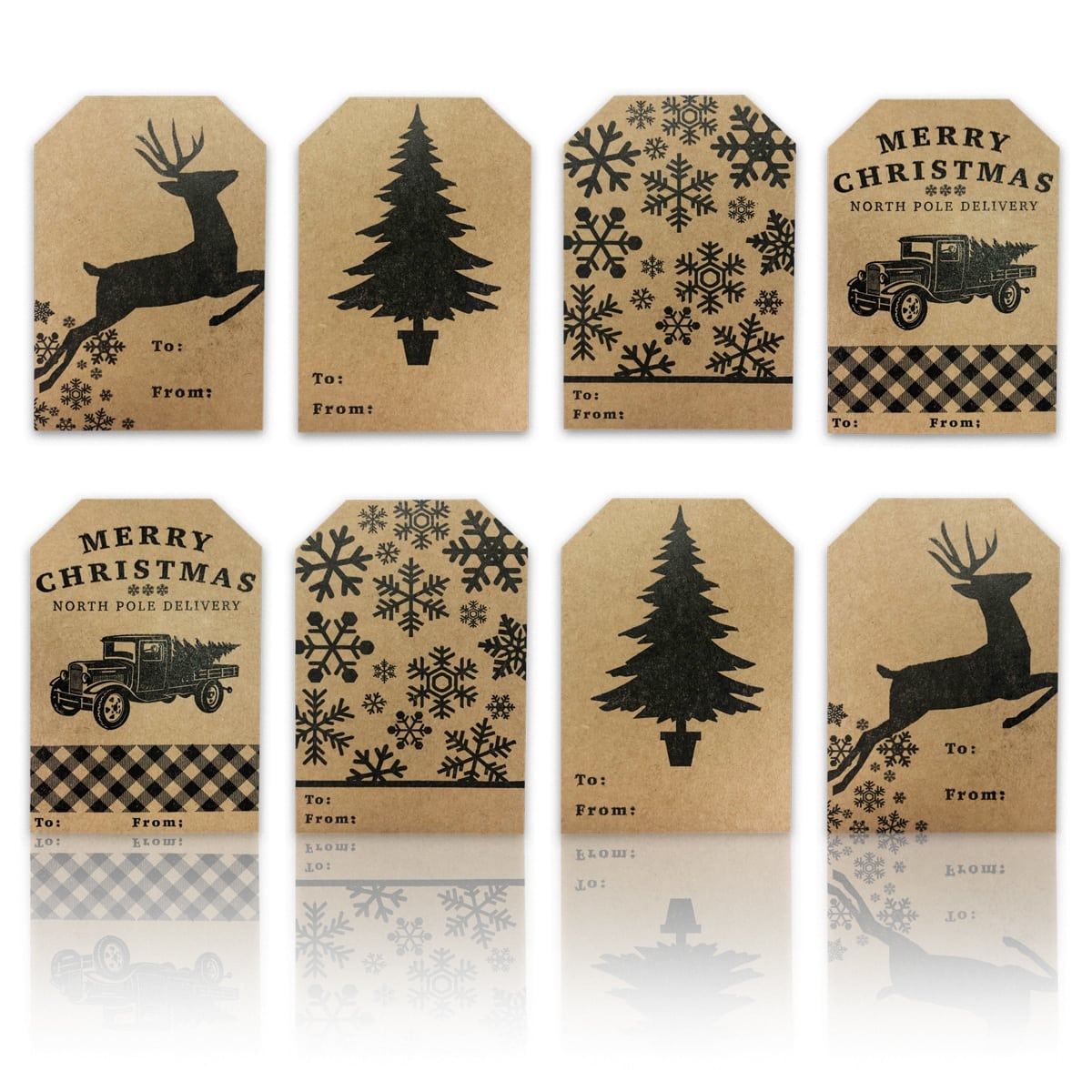Country Kraft Merry Christmas Gift Tags QTY 25
