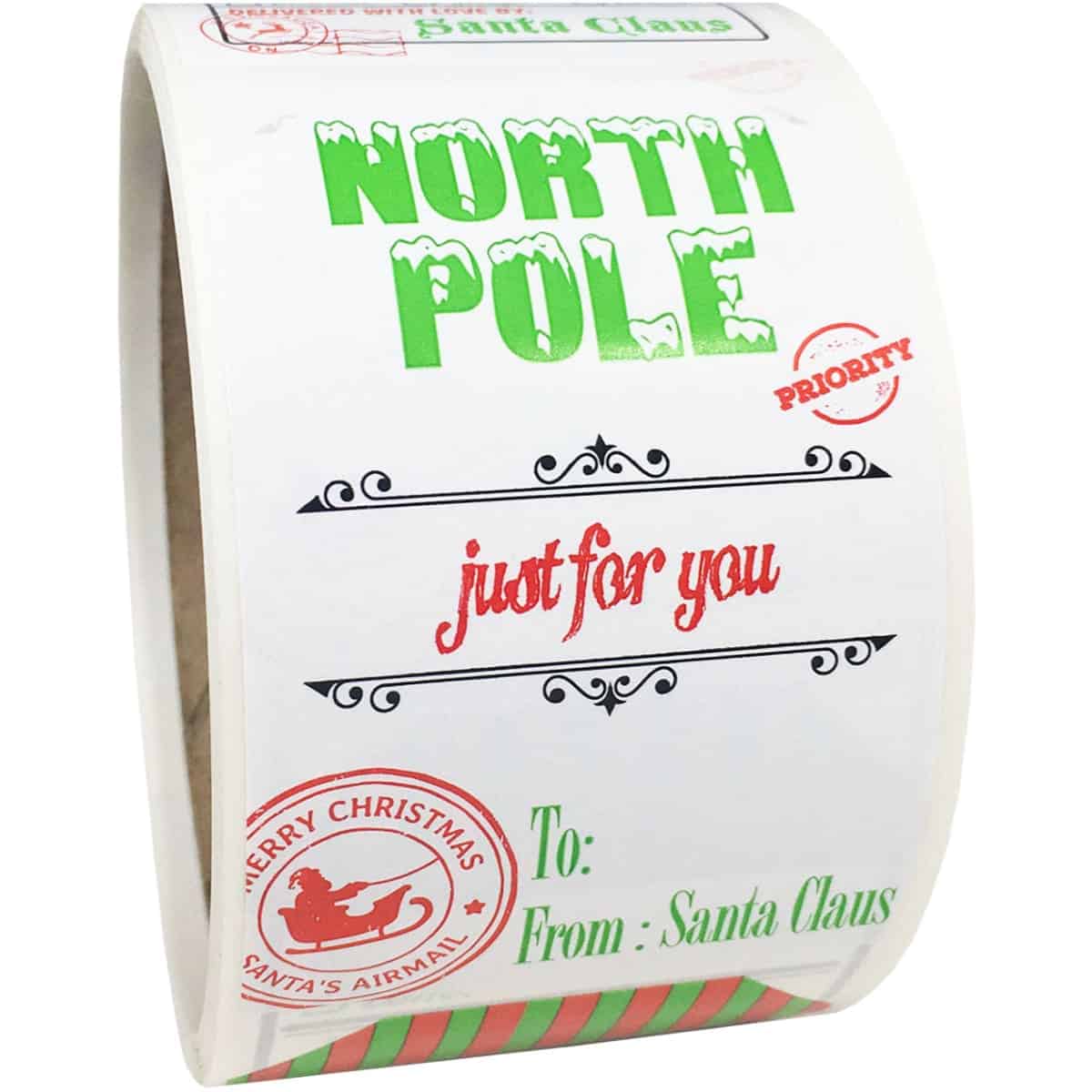 QTY 100 Official Santa Delivery North Pole Gift Tags