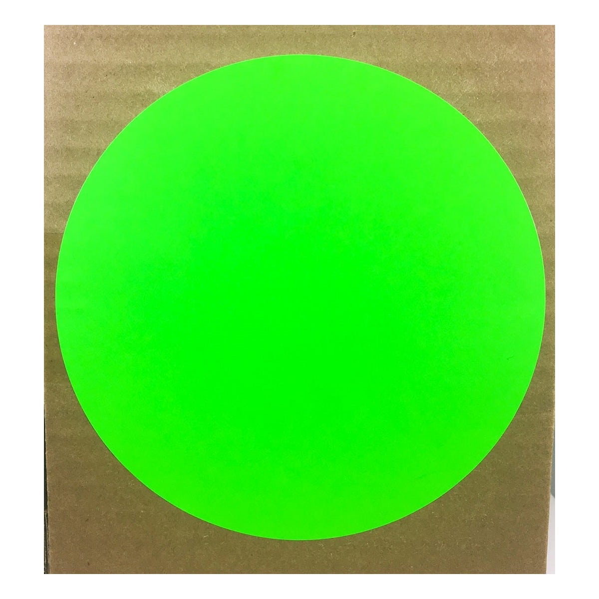 Extra Large Fluorescent Green Color Code Labels 6" Round