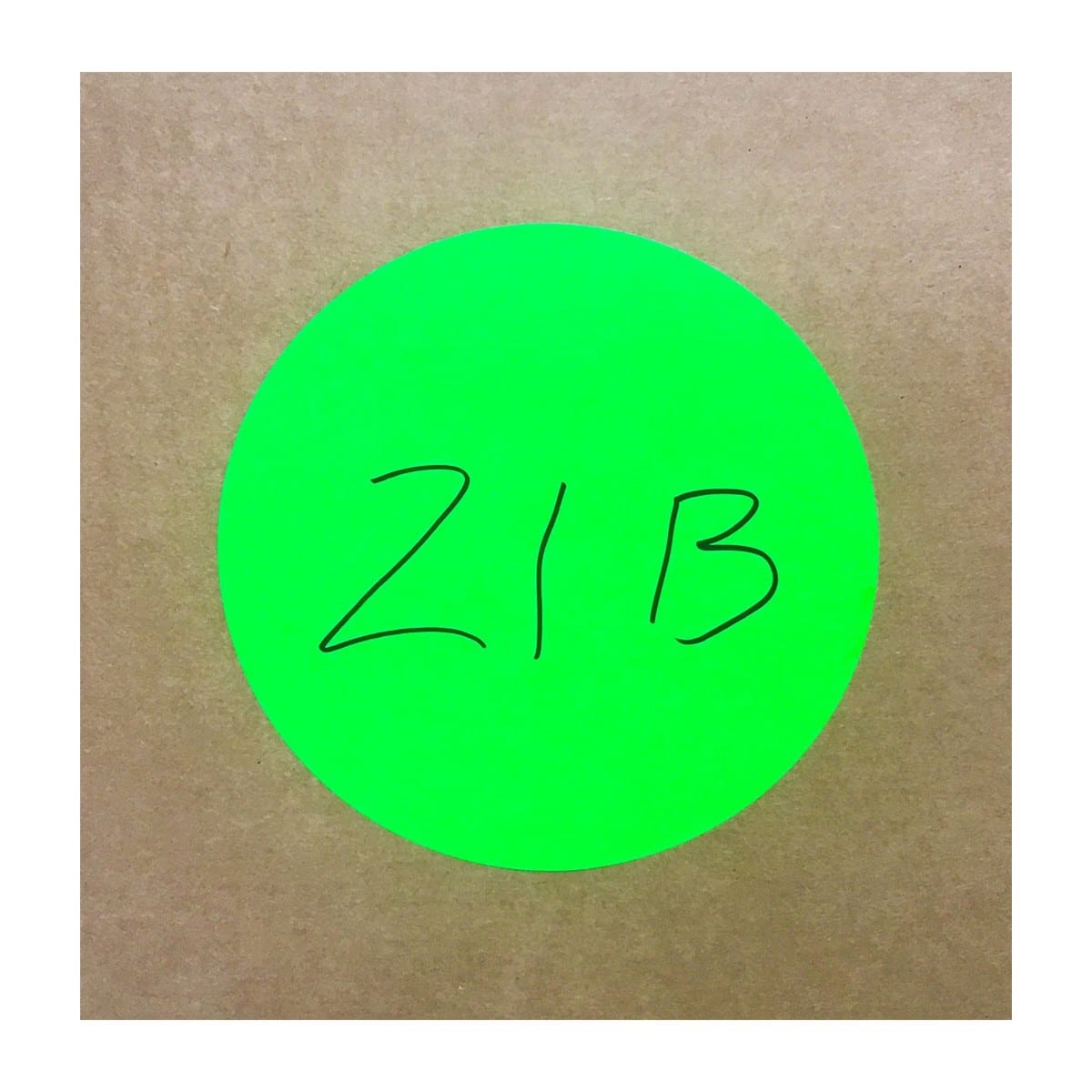 Extra Large Fluorescent Green Color Code Labels 6" Round