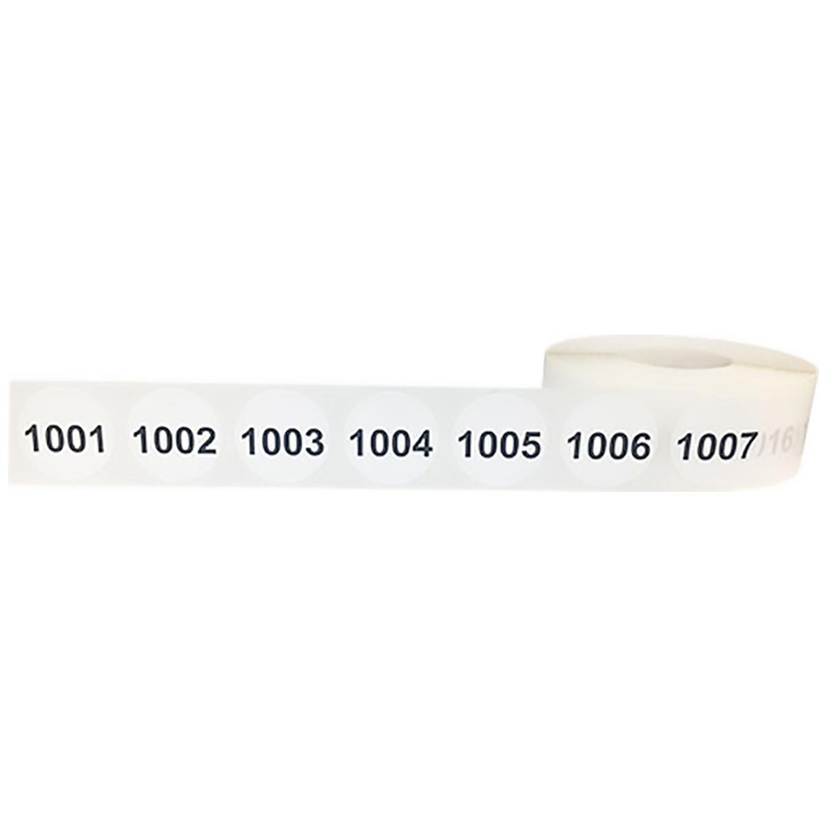 Consecutive Number Stickers 1,001 - 2,000 | 1" Round