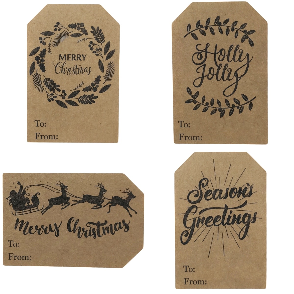 Kraft Farmhouse Style Christmas Gift Tags