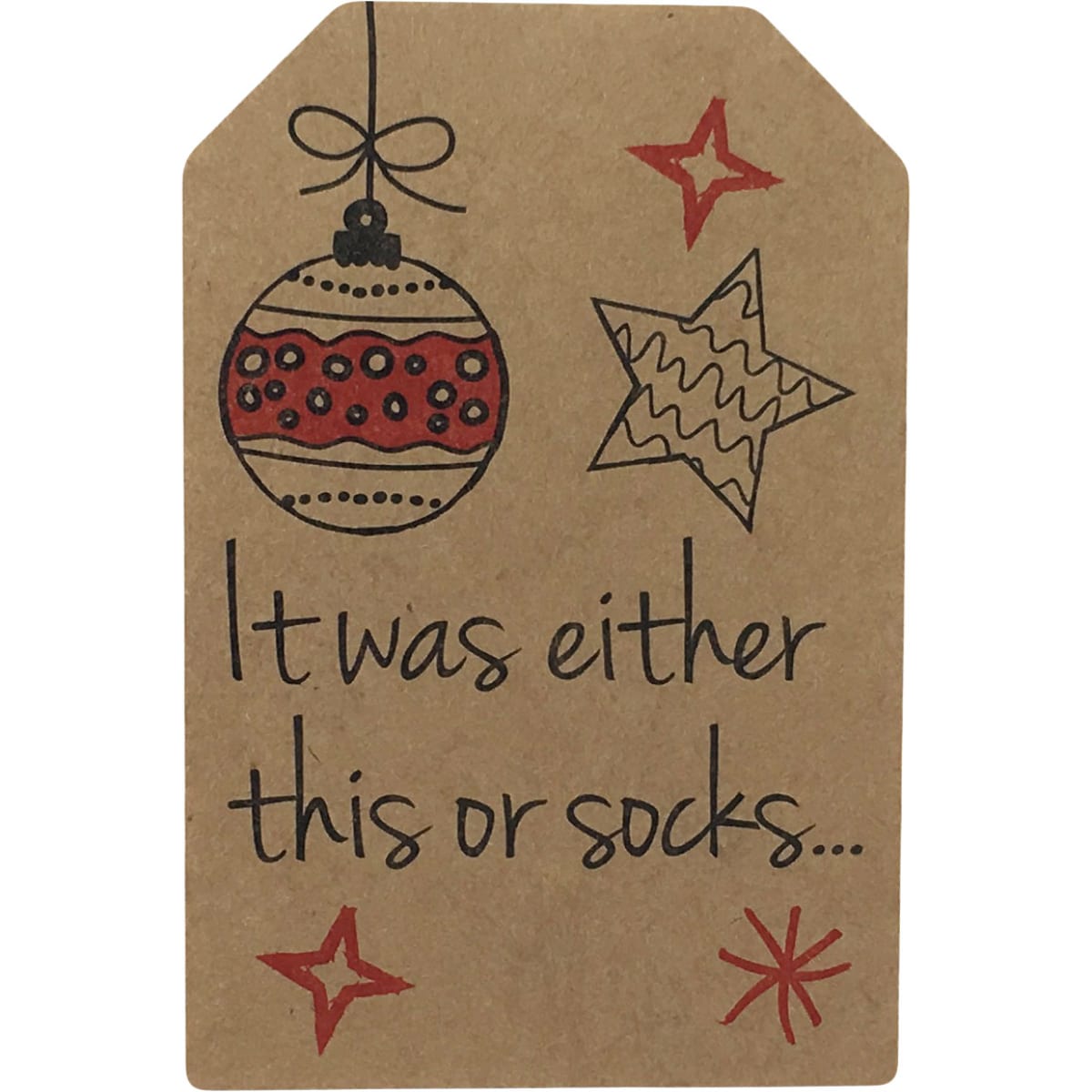 Funny Christmas Gift Tags on Kraft