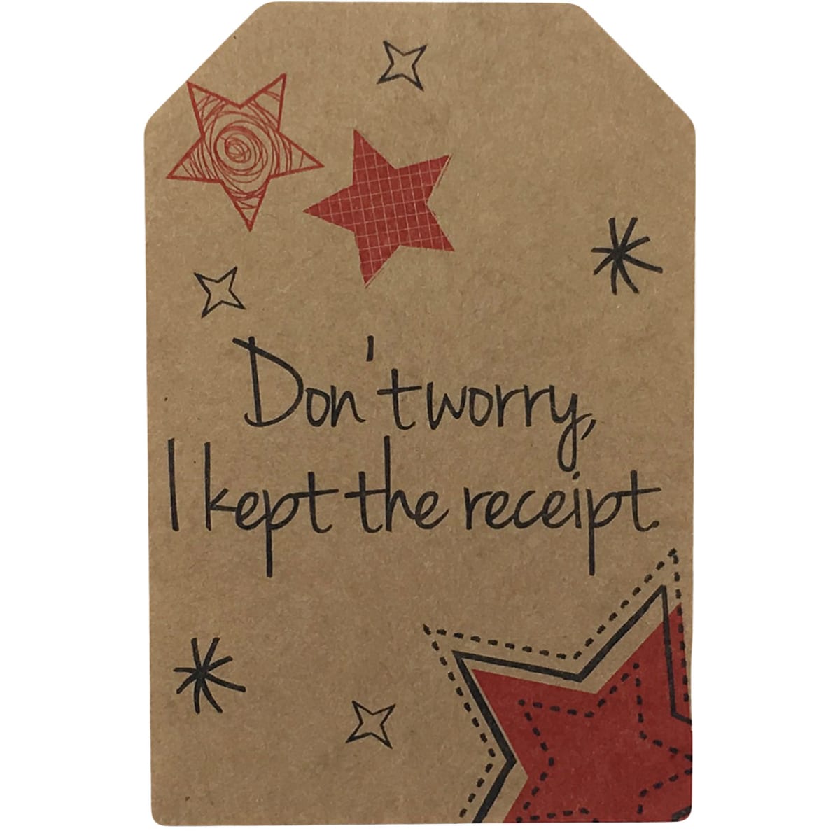 Funny Christmas Gift Tags on Kraft